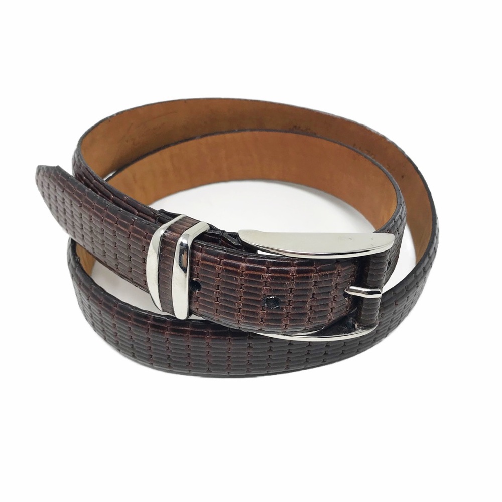 Tulliani Men’s Brown Italian Calfskin Leather Belt Size 36